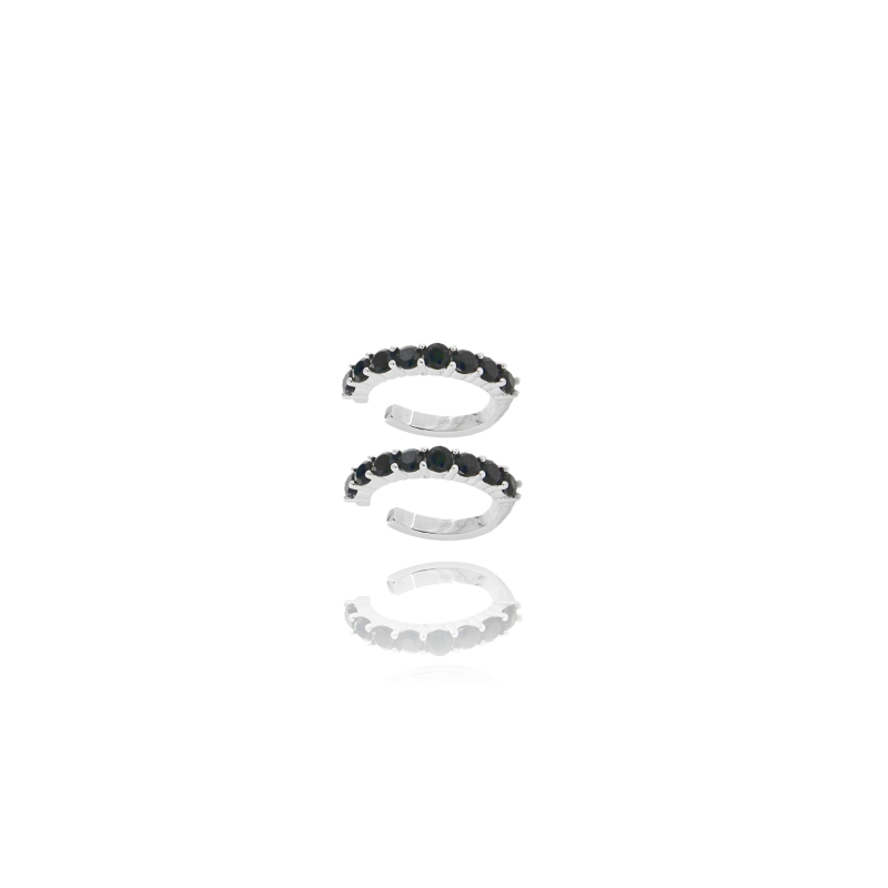 ORECCHINI EAR CUFF CON ZIRCONI IN ARGENTO TIT 925