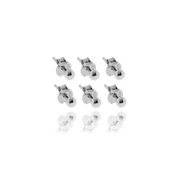 ORECCHINI A LOBO SFERA 3 COPPIE IN ARGENTO TIT 925
