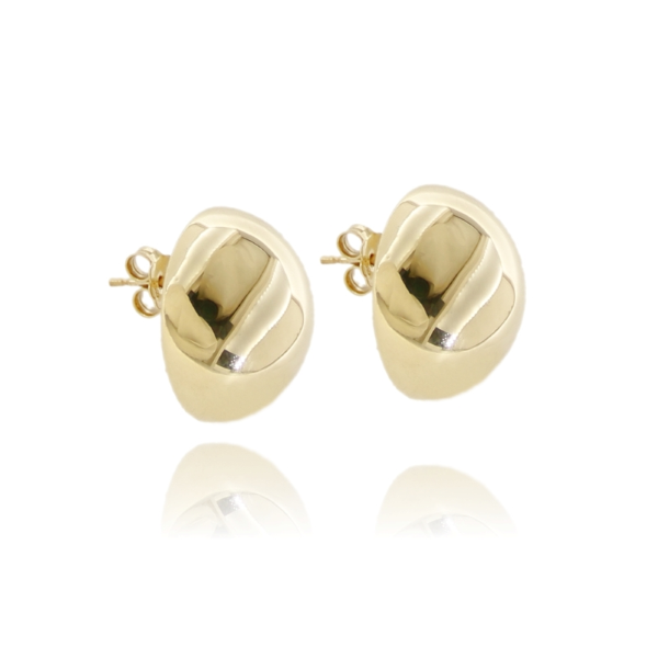 ORECCHINI A LOBO SEMISFERA IN ARGENTO TIT 925 