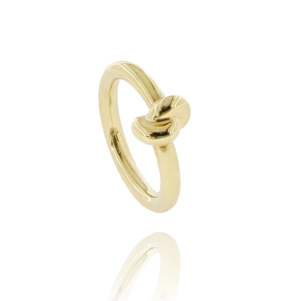 ANELLO A CANNA TONDA MM 3 CON NODO IN ARGENTO TIT 925