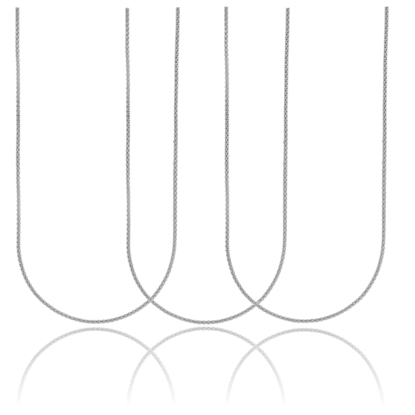 CATENA POP CORN MM 1,8 PZ 3 IN ARGENTO 925‰