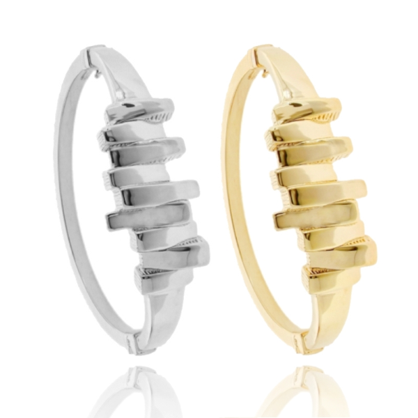 BRACCIALE RIGIDO ARMONICA IN ARGENTO TIT 925