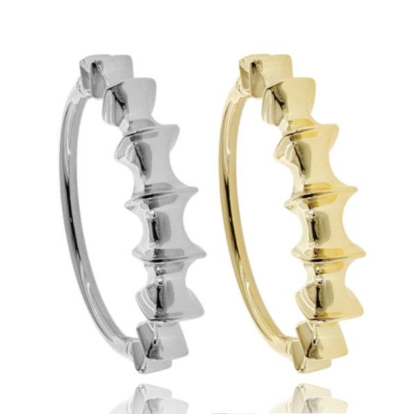 BRACCIALE RIGIDO SEGMENTI IN ARGENTO TIT 925