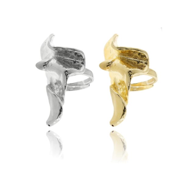 ANELLO ROCCIA IN ARGENTO TIT 925 MISURA REGOLABILE
