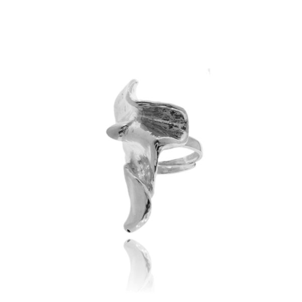 ANELLO ROCCIA IN ARGENTO TIT 925 MISURA REGOLABILE