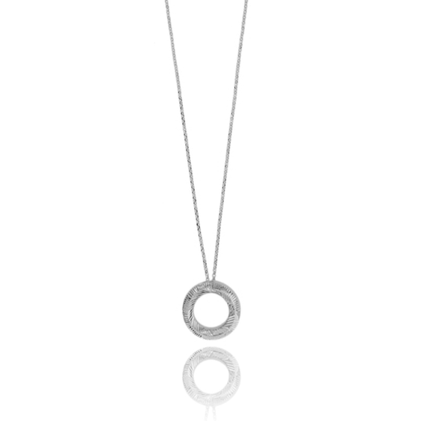 COLLANA ROLO' CM 40 CON POLO PICCOLA PENDENTE IN ARGENTO TIT 925