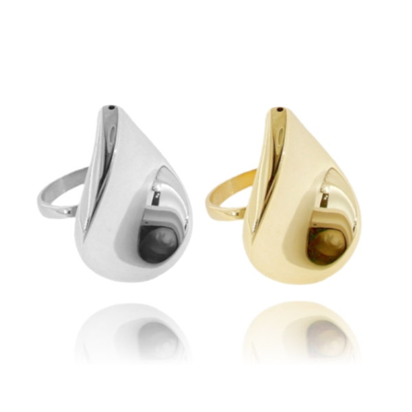 ANELLO GOCCIA IN ARGENTO TIT 925 MISURA REGOLABILE