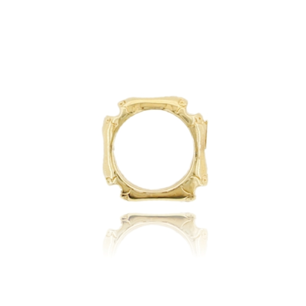 ANELLO BAMBU' IN ARGENTO TIT 925 