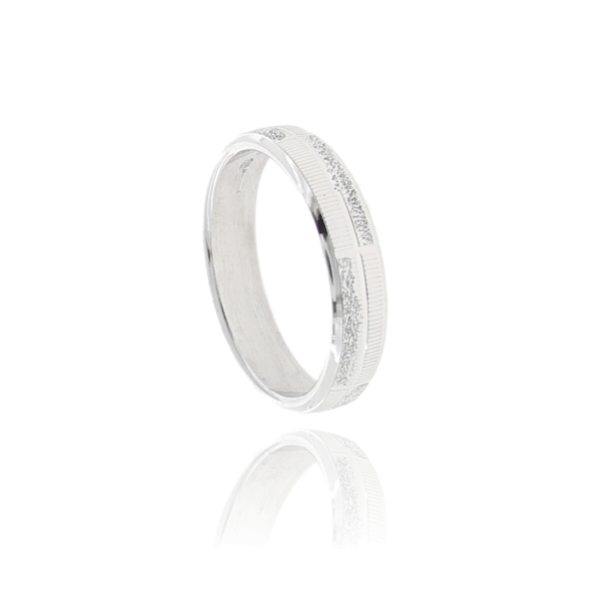 ANELLO FEDINA DIAMANTATA E PUNTINATA MM 3,2 IN ARGENTO TIT 925‰