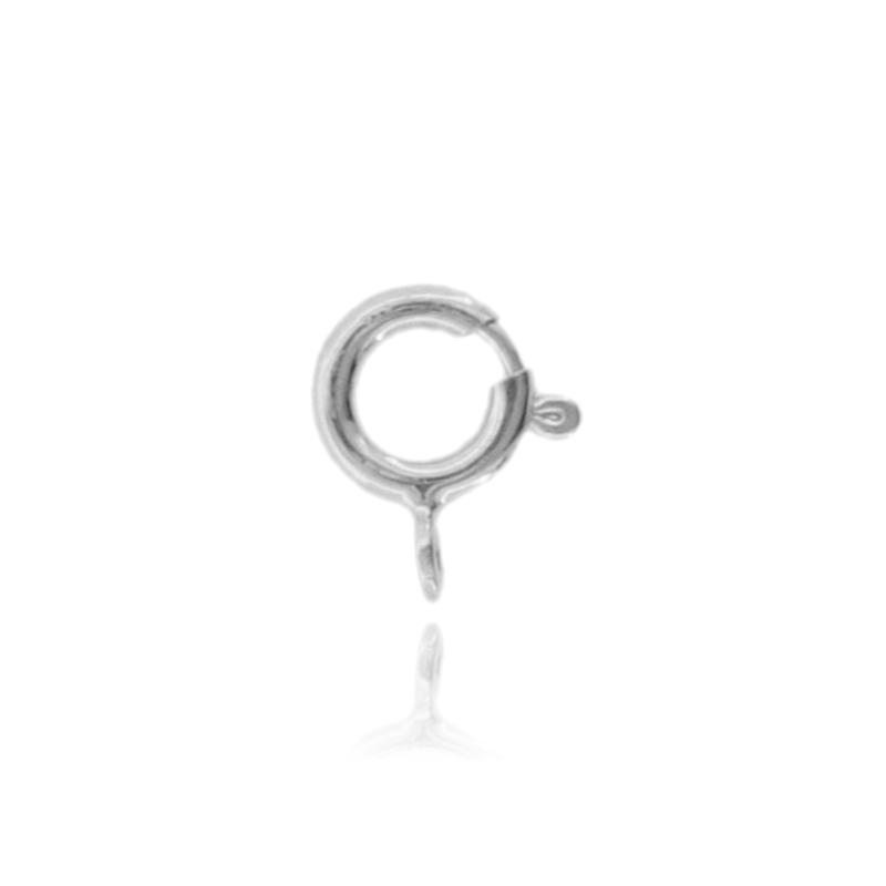 ANELLO A MOLLA CON MAGLINA APERTA PZ 8 IN ARGENTO TIT 925‰