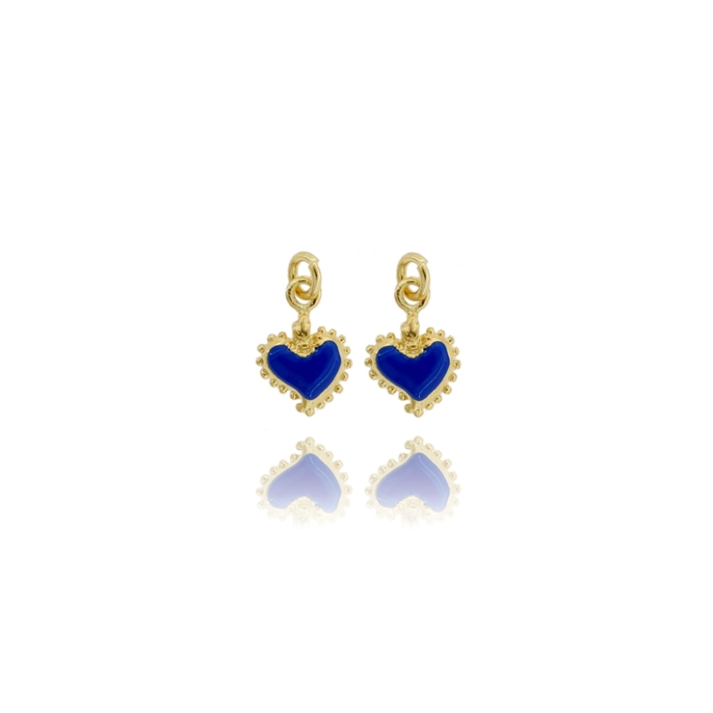 CIONDOLO CUORE SACRO MM 13X10 PZ 2 IN ARGENTO MICROFUSO TIT 925 E SMALTO
