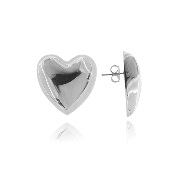 ORECCHINI CUORE ELETTROFORMATO IN ARGENTO TIT 925 