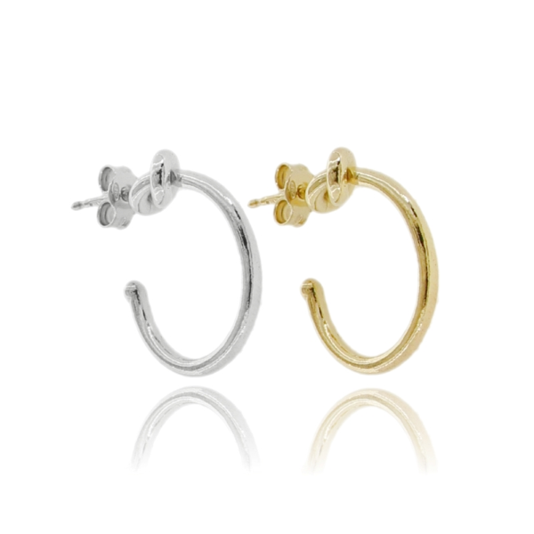 ORECCHINI A CERCHIO NODO DIAMETRO 15 IN ARGENTO TIT 925 