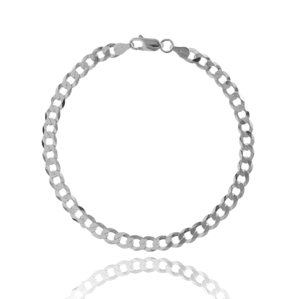 BRACCIALE A CATENA CUBAN CHAIN IN ARGENTO TIT 925 CM 21