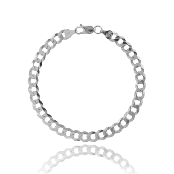 BRACCIALE A CATENA CUBAN CHAIN IN ARGENTO TIT 925 CM 21