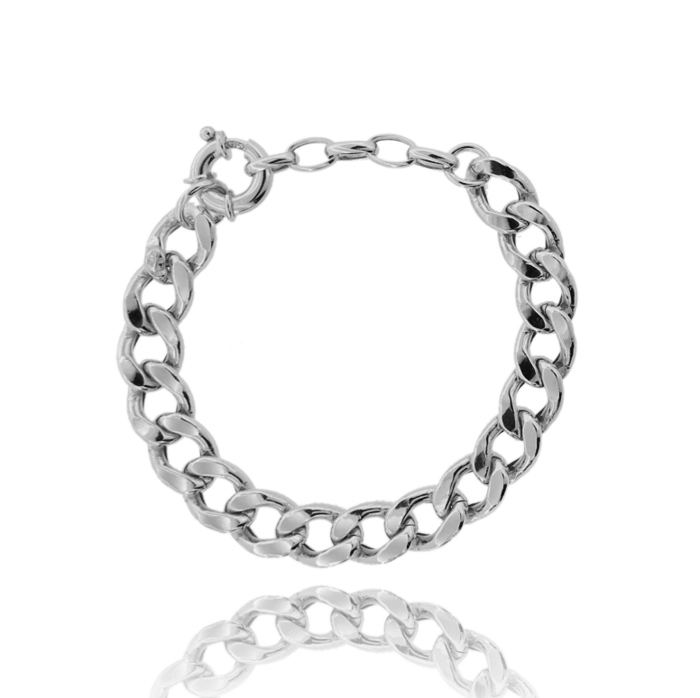 BRACCIALE GROUMETTE IN ARGENTO RODIATO TIT 925 CM 16 ESTENSIBILE A 19