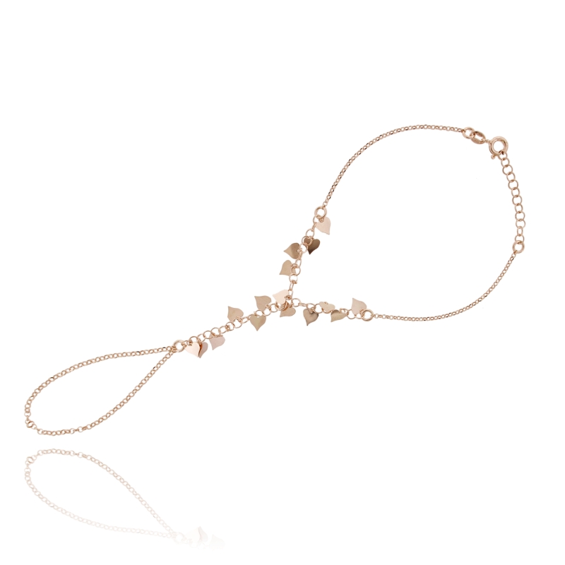 BRACCIALE BACIAMANO ROLO' CON CUORI IN ARGENTO TIT 925