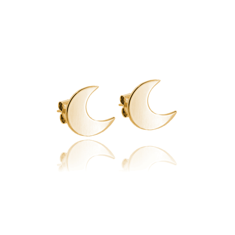 ORECCHINI A LOBO LUNA MM 15X13 IN ARGENTO DORATO TIT 925‰