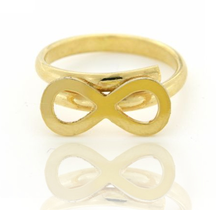 ANELLO INFINITO A MISURA REGOLABILE IN ARGENTO DORATO 925‰