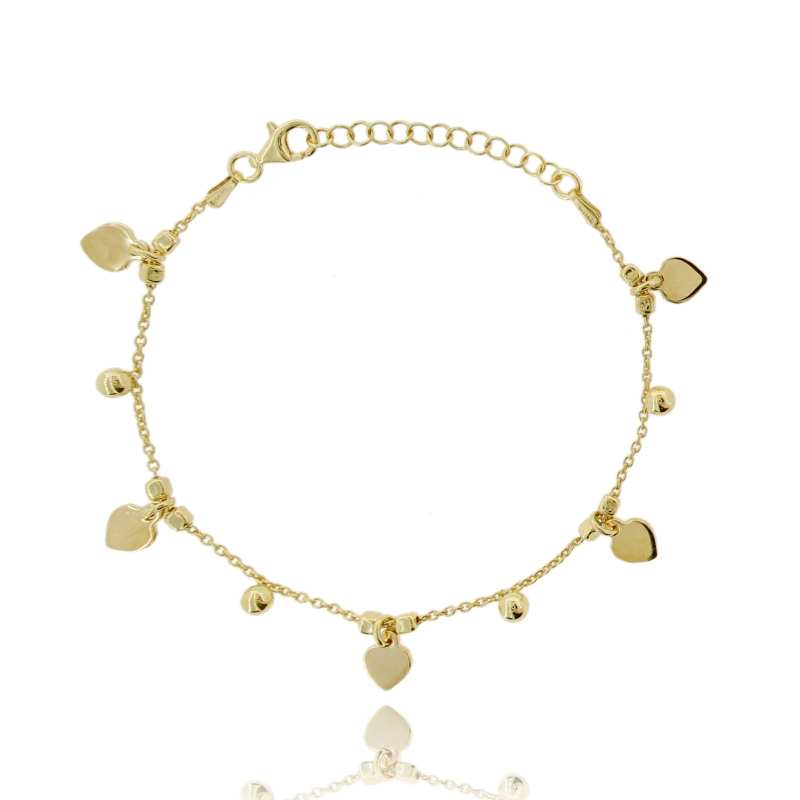 BRACCIALE ALTERNATO CON STELLE PENDENTI IN ARGENTO TIT 925‰ CM 17-19