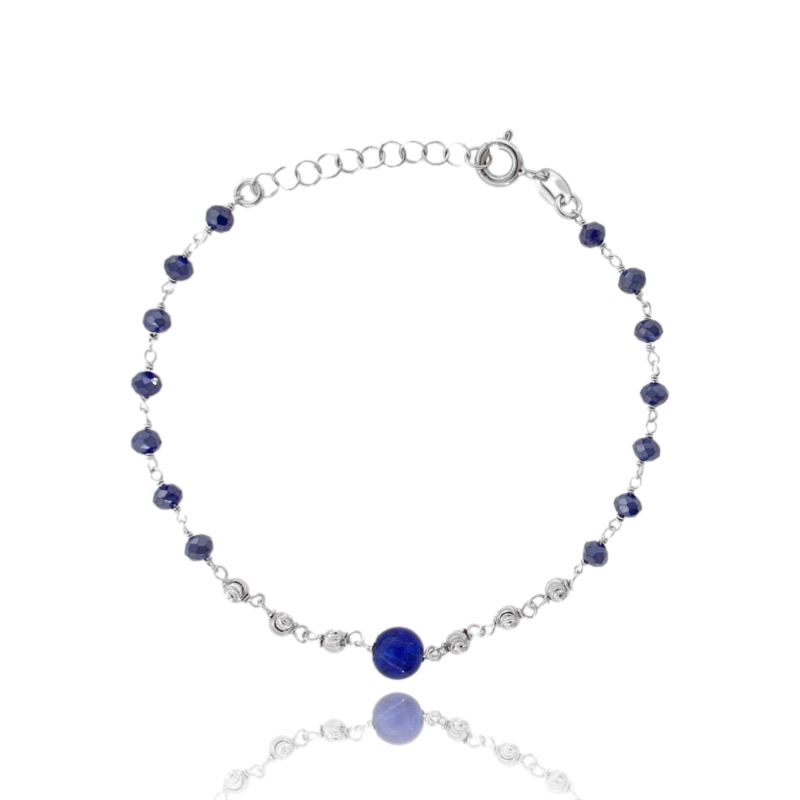 BRACCIALE CON PIETRE IN ARGENTO TIT 925 CM 17-19