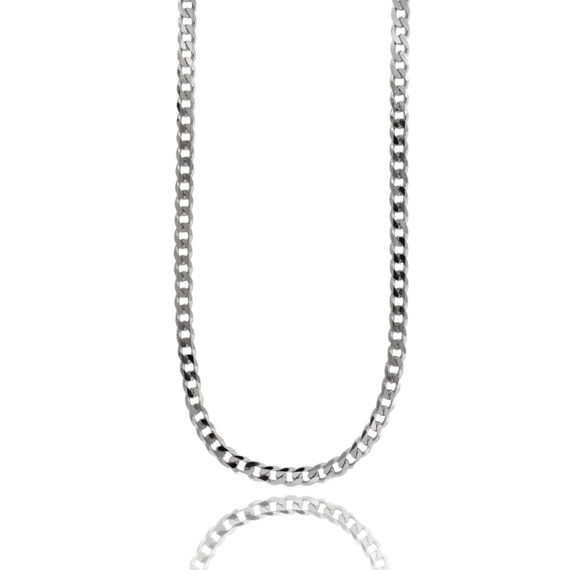 CATENA GRUMETTA MM 5,5 CM 60 IN ARGENTO PLATINATO 925‰