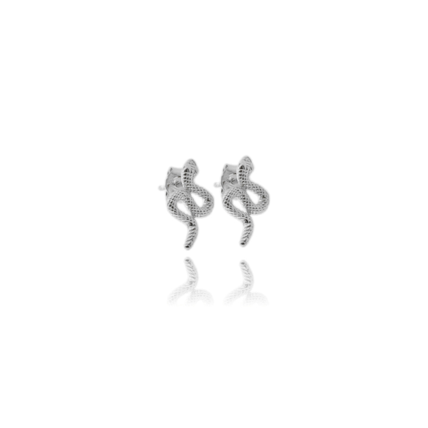 ORECCHINI A LOBO SERPENTE MM 16X9 IN ARGENTO TIT 925