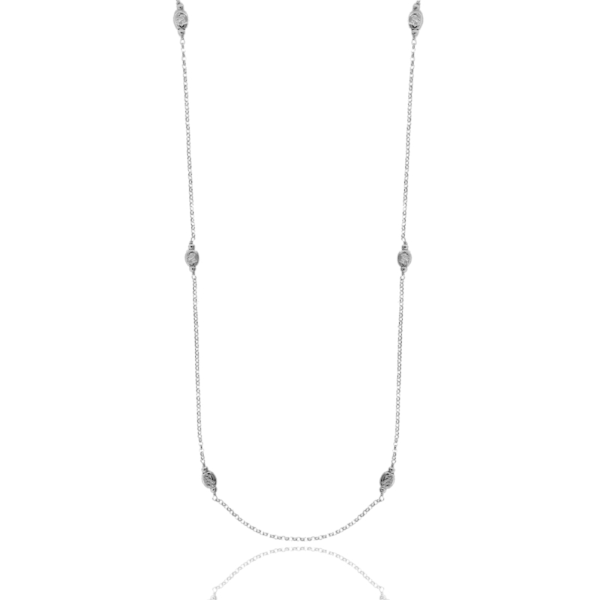 COLLANA ROLO' CON PEPITE IN ARGENTO TIT 925 CM 40-45