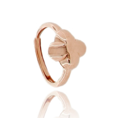 ANELLO A FIORE MM 11X11 IN ARGENTO TIT 925 MISURA REGOLABILE