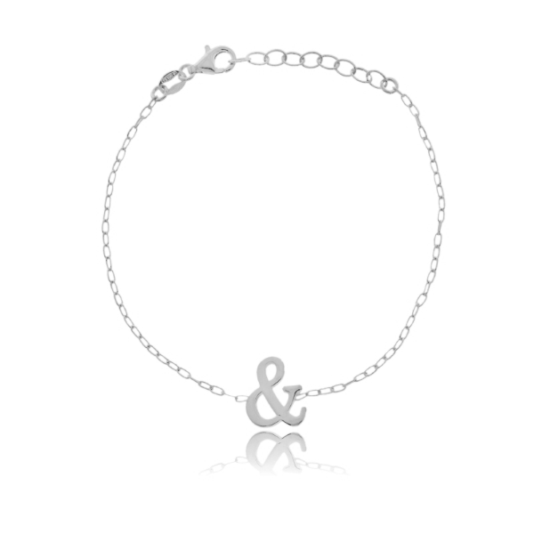 BRACCIALE FORZATINA CON & COMMERCIALE IN ARGENTO TIT 925 CM 17-19