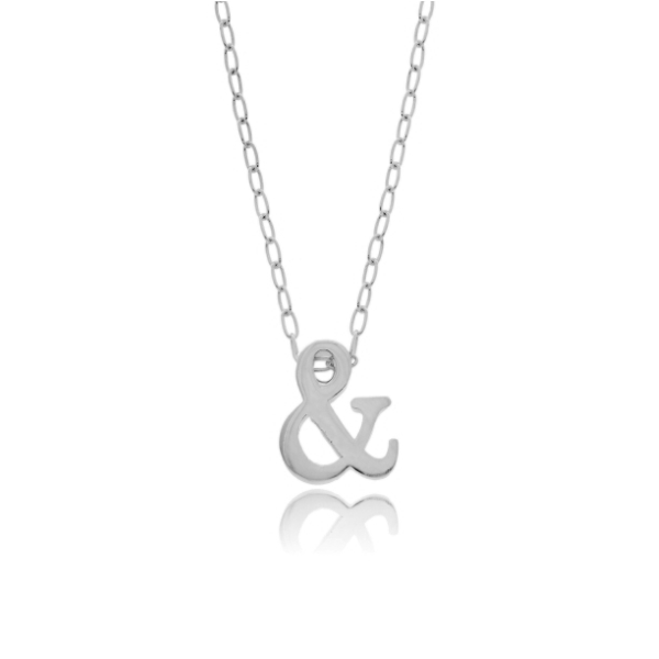 COLLANA FORZATINA CON & COMMERCIALE IN ARGENTO TIT 925 CM 40-45