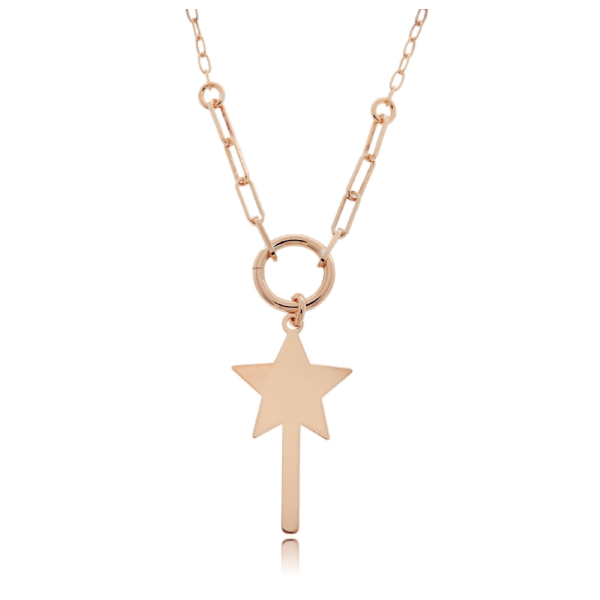 COLLANA FORZATINA CON BACCHETTA MAGICA MM 26X14 IN ARGENTO TIT 925 CM 40-45