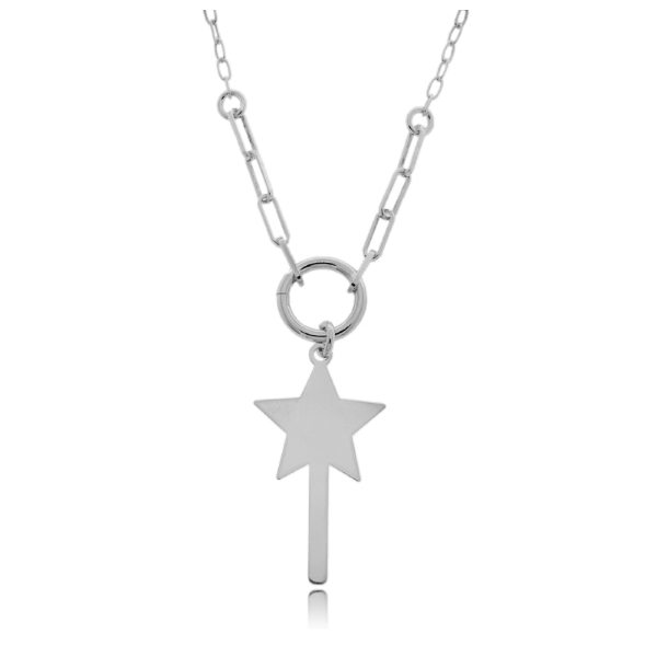 COLLANA FORZATINA CON BACCHETTA MAGICA MM 26X14 IN ARGENTO TIT 925 CM 40-45