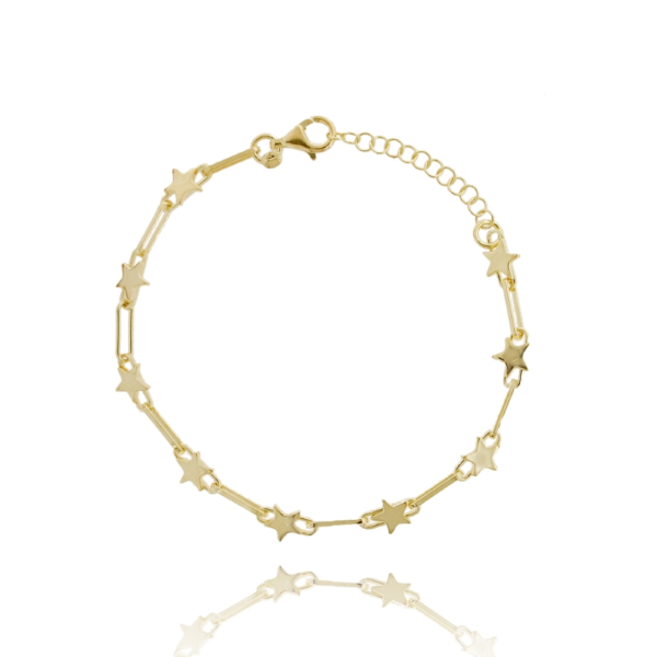 BRACCIALE CON STELLE IN ARGENTO TIT 925‰ CM 17-19