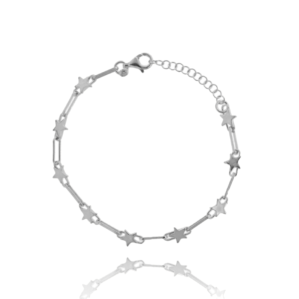 BRACCIALE CON STELLE IN ARGENTO TIT 925‰ CM 17-19