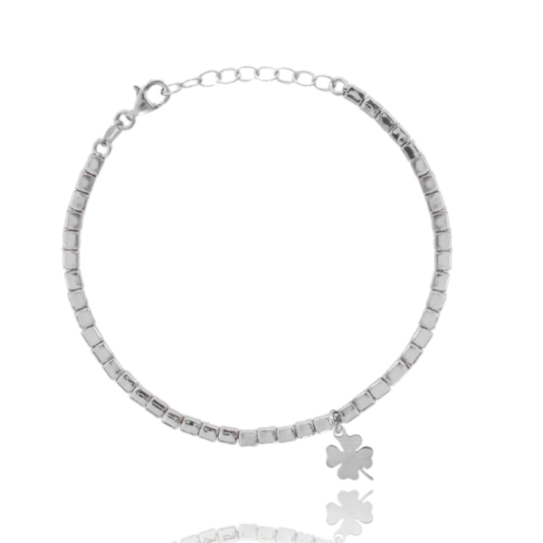 BRACCIALE PEPITE CON SIMBOLO IN ARGENTO TIT 925