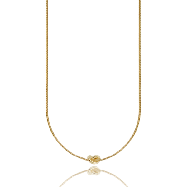 COLLANA CODA DI VOLPE CON NODO IN ARGENTO TIT 925 CM 40-45