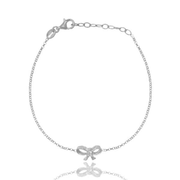 BRACCIALE ROLO' CON FIOCCO CENTRALE IN ARGENTO TIT 925 CM 17-19