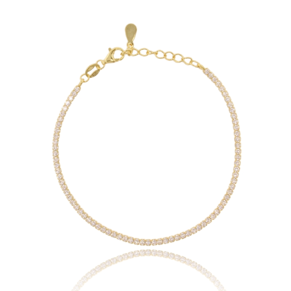 BRACCIALE TENNIS CON ZIRCONI MM 1,7 IN ARGENTO 925‰ E ZIRCONI CM 16-20