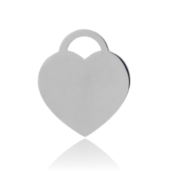 CIONDOLO CUORE MM 34X30 IN ACCIAIO 