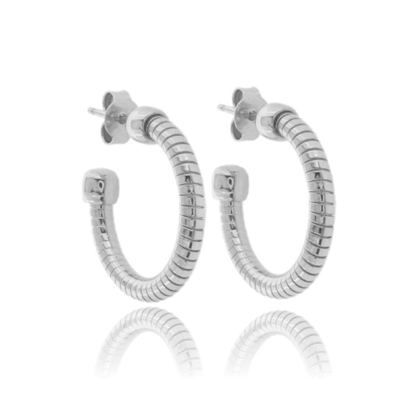 ORECCHINI A CERCHIO DIAMETRO MM 16 A CANNA TONDA MM 3 IN ARGENTO TIT 925 