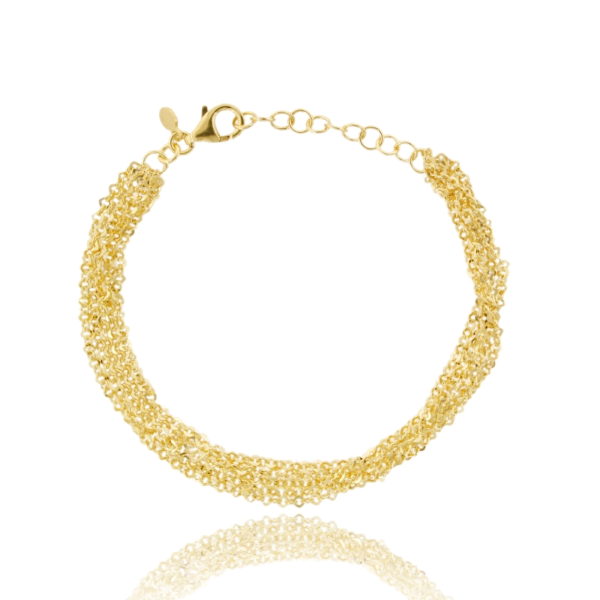 BRACCIALE FORZATINA DIAMANTATA MULTIFILO IN ARGENTO TIT 925 CM 17-19