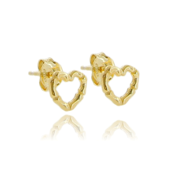 ORECCHINI A LOBO CONTORNO CUORE IN ARGENTO TIT 925 