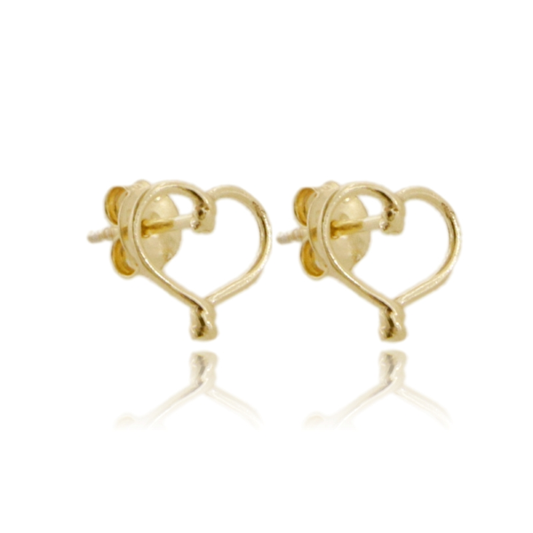ORECCHINI A LOBO CONTORNO CUORE IN ARGENTO TIT 925 E ZIRCONI 