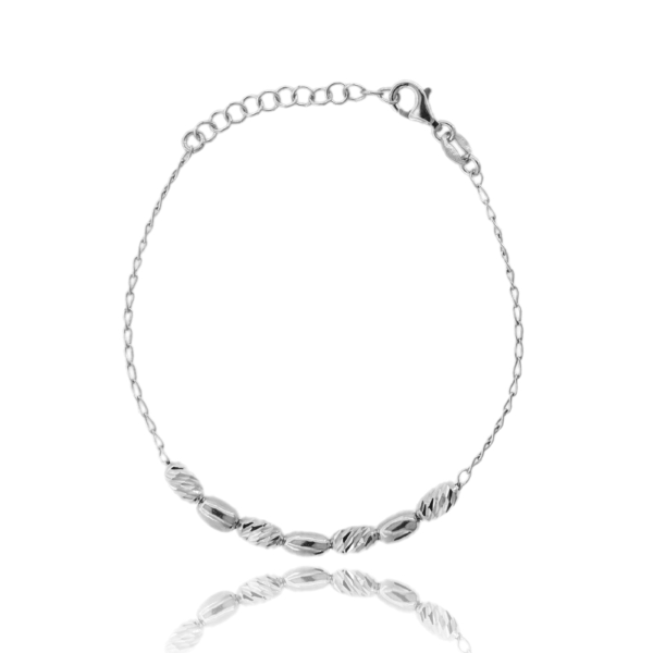 BRACCIALE FORZATINA CON OLIVETTE IN ARGENTO TIT 925 17-19