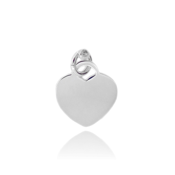 CIONDOLO CUORE IN ARGENTO RODIATO TIT 925‰ 