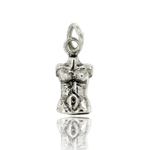 CIONDOLO EX VOTO BUSTO DONNA MM 21X10 IN ARGENTO BRUNITO TIT 800