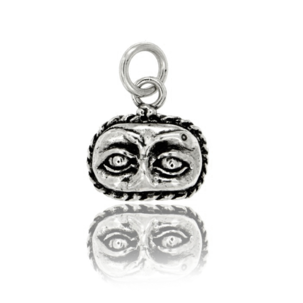 CIONDOLO EX VOTO OCCHI MM 18X19 IN ARGENTO BRUNITO TIT 800
