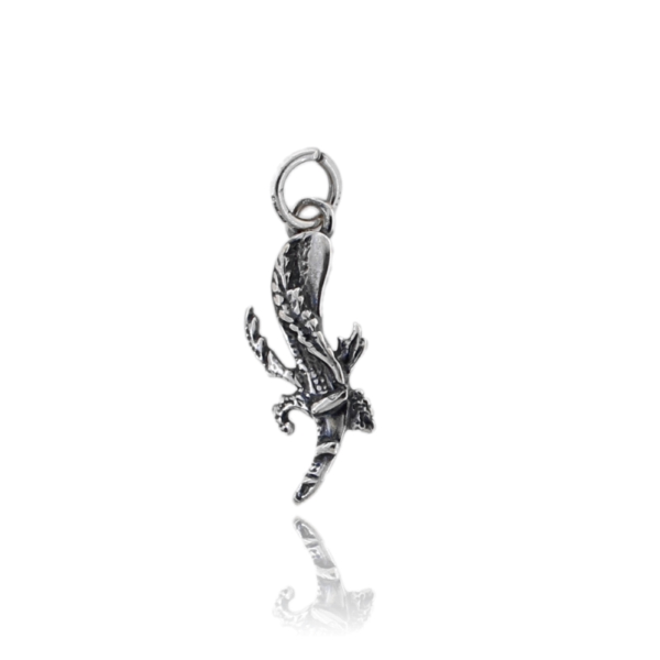 CIONDOLO ASSO DI BASTONI MM 31X13 IN ARGENTO MICROFUSO BRUNITO TIT 800‰