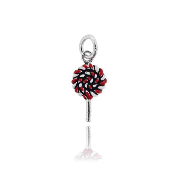 CIONDOLO SMALTO PZ 2 MM 17X6 IN ARGENTO MICROFUSO BRUNITO TIT 800 E SMALTO